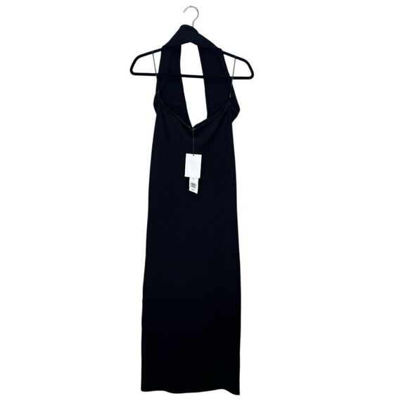 NEW Toteme Slip Through Knit Midi Dress Black Size Large - Picture 7 of 11